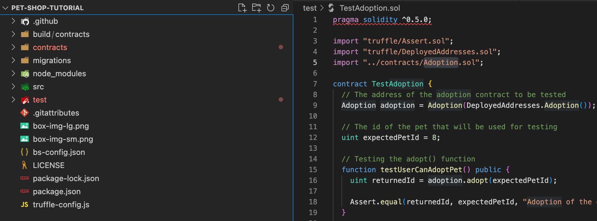 Truffle project’s folder structure